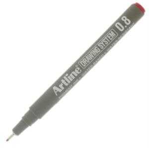 Artline 238 Drawing Teknik Çizim Kalemi 0,8mm Kırmızı