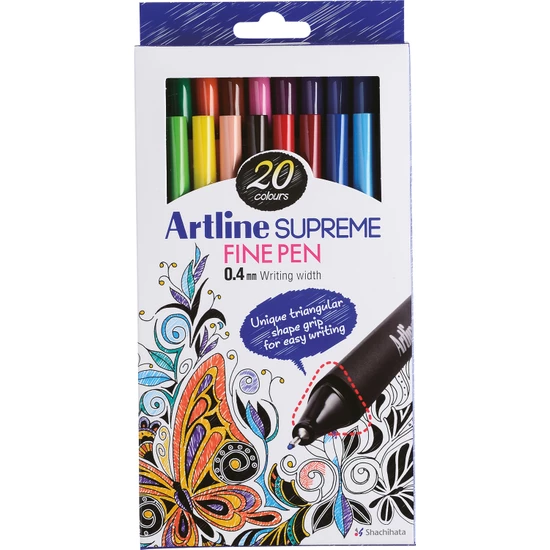ARTLINE - Artline 200 Supreme Fine 20 Renk (Keçeli Kalem Seti)