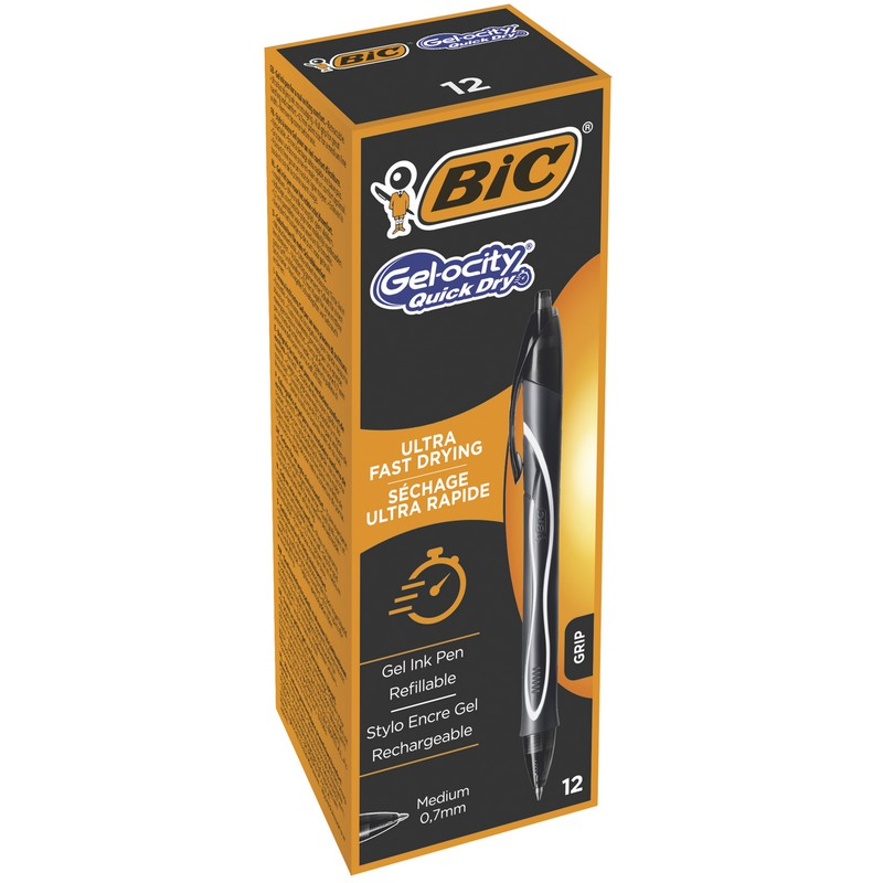 Bic Intensity Hızlı Kuruyan Jel Kalem 12'li Siyah