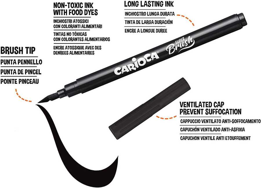 CARİOCA SÜPER BRUSH KEÇELİ BOYA KALEMİ 10'LU