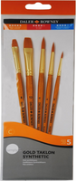 DALER-ROWNEY - DALER ROWNEY GOLD TAKLON FIRÇA SETİ KISA SAP 5'Lİ