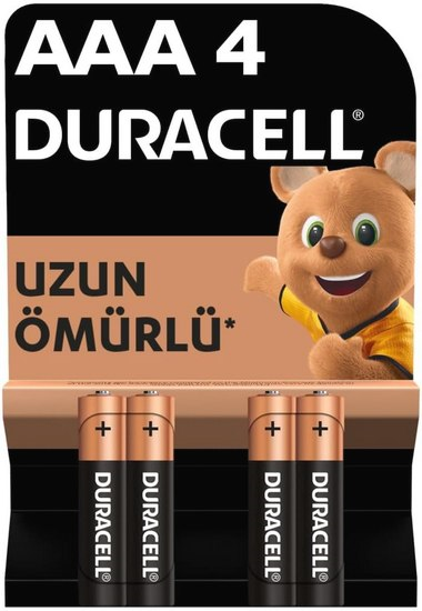 Duracell Aaa İnce Kalem Pil 4'Lü Kartela