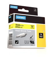 DYMO - Dymo 18058 Rhinopro Isıyla Küçülen Şerit (19X1,5) Sarı/Siyah