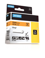 DYMO - Dymo 18435 Rhinopro Renkli Vinil Şerit (12X5,5) Turuncu/Siyah