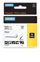 DYMO - Dymo 18443 Rhinopro Renkli Vinil Şerit (9X5,5) Beyaz/Siyah
