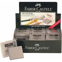 FABER-CASTELL - Faber-Castell Hamur Silgi Plastik Kutulu Gri 18'Li