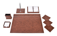 GULPAS - Gülpaş 286 7 Parça Klasik Sümen Takımı Tek Kalemli Kahverengi