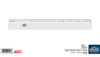 HATAS - Hatas 0147 Geniş Plastik Cetvel Şeffaf 30Cm