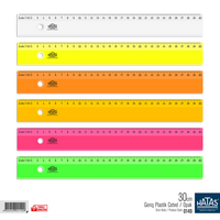 HATAS - Hatas 0149 Geniş Plastik Cetvel Opak 30Cm