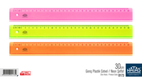 HATAS - Hatas 0173 Neon Geniş Plastik Cetvel 30Cm