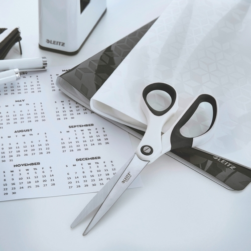 Leitz 5319 Makas WOW 205mm Blisterli Metalik Beyaz (53192001)