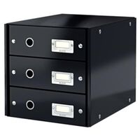 LEITZ - Leitz 6048 WOW 3 Çekmeceli Evrak Rafı Siyah