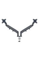 Leitz - Leitz 6537 Ergo Yerden Tasarruf Sağlayan İkili Monitör Kolu Koyu Gri (65370089)