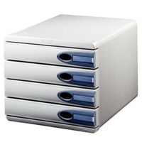 Leitz - Leitz Allura 4 Çekmeceli Evrak Rafı Gri