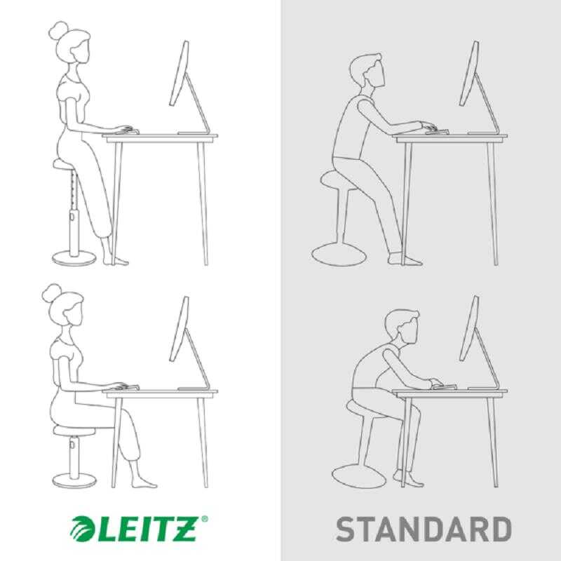 Leitz Ergo Active Ayaklı Tabure 2'si 1 Arada Mavi ( 1 Adet Tabure)