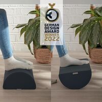 Leitz - Leitz Ergo Cosy Ayak Desteği Gri, Omuz Ve Sırt Ağrılarını Hafifletir, Kumaş Kılıflı, IGR Sertifikalı