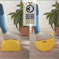 Leitz - Leitz Ergo Cosy Ayak Desteği Sarı, Omuz Ve Sırt Ağrılarını Hafifletir, Kumaş Kılıflı, IGR Sertifikalı