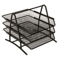 MAS - Mas 523 Perfore 3'Lü Evrak Rafı Seti Siyah