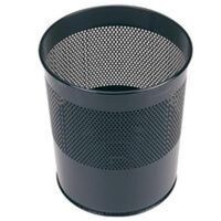 MAS - Mas 852 Çöp Kovası Metal Yarım Delikli 10 Lt Siyah