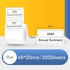 NiiMbot 40x20mm Beyaz Etiket B21/B1/B3S İçin 320 Adet Yırtılmaz, Sudan Ve Yağdan Etkilenmez - Thumbnail