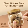 NiiMbot 40x30mm Şeffaf Etiket B21/B1/B3S İçin 230 Adet Yırtılmaz, Sudan Ve Yağdan Etkilenmez - Thumbnail