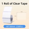NiiMbot 40x30mm Şeffaf Etiket B21/B1/B3S İçin 230 Adet Yırtılmaz, Sudan Ve Yağdan Etkilenmez - Thumbnail