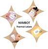 NiiMbot 50x50mm Yuvarlak Beyaz Etiket B21/B1/B3S İçin 150 Adet Yırtılmaz, Sudan Ve Yağdan Etkilenmez - Thumbnail