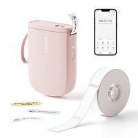 NIIMBOT - NiiMbot D11_H Etiket Makinesi Pembe, Kablosuz Taşınabilir Termal Bluetooth - USB Şarjlı