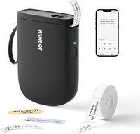 NIIMBOT - NiiMbot D11_H Etiket Makinesi Siyah, Kablosuz Taşınabilir Termal Bluetooth - USB Şarjlı