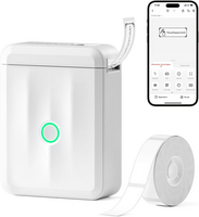 NIIMBOT - NiiMbot D110_M Etiket Makinesi Beyaz, Kablosuz Taşınabilir Bluetooth - USB Şarjlı