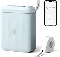 NIIMBOT - NiiMbot D110_M Etiket Makinesi Mavi, Kablosuz Taşınabilir Bluetooth - USB Şarjlı