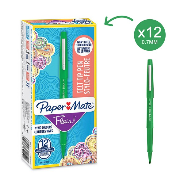 Paper Mate Flair Fiber Uçlu Kalem Orjinal (M) Uç Yeşil