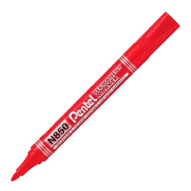 Pentel N850 Permanent Markör Yuv.Uç Kırmızı