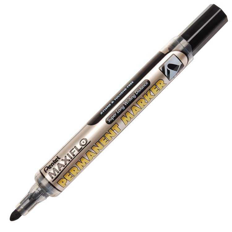 Pentel Nlf50 Maxiflo Perm.Markör Yuv.Uçlu Siyah