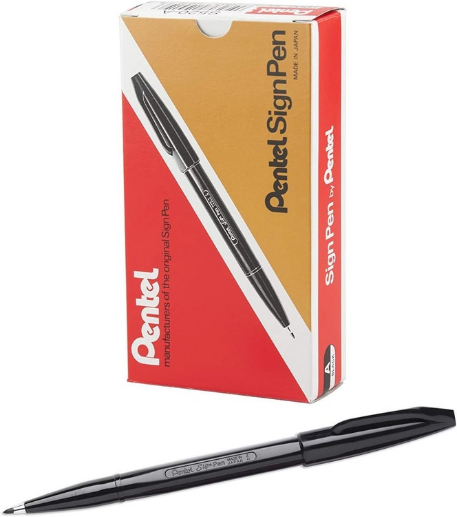 Pentel S520-A Sing Pen İmza Kalemi Siyah