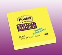 POST-IT - POST-IT 654-S SUPER STİCKY NOT SARI 90yp 76x76mm