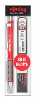 ROTRING - Rotring Tikky Versatil Min+Silgi 0,5 Okul Seti Kırmızı