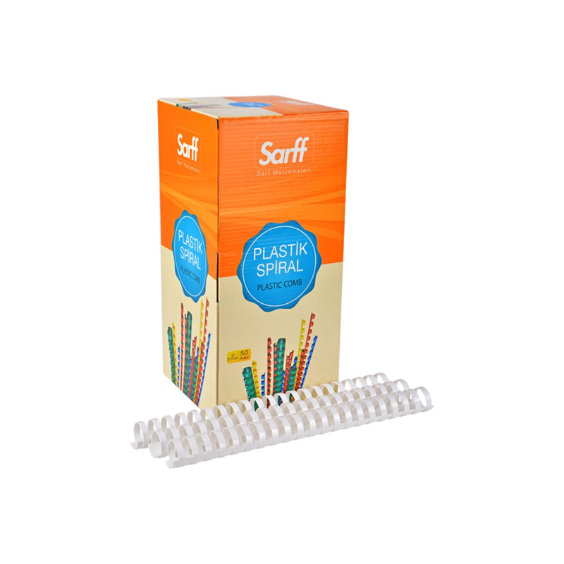 Sarff 28mm 250-280syf Plastik Spiral 50'li Beyaz