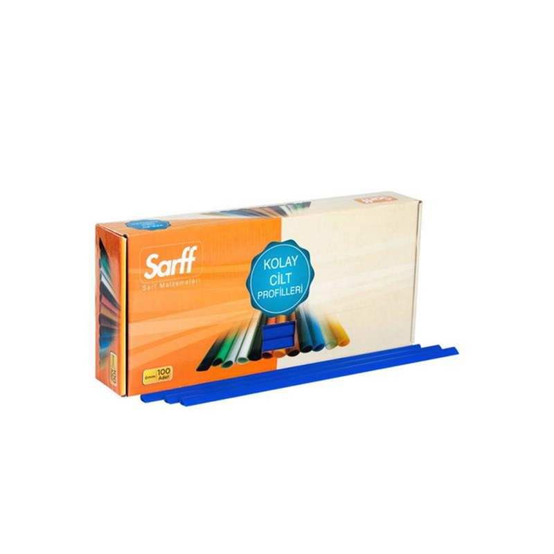 Sarff 6 mm Sırtlık Mavi 100'Lü