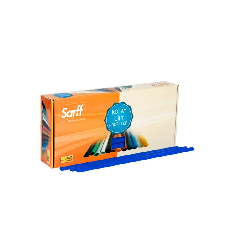 Sarff 6 mm Sırtlık Mavi 100'Lü