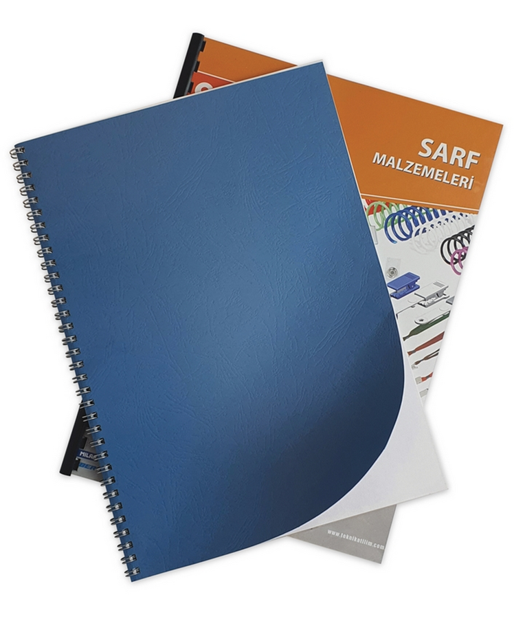 Sarff Desenli Mavi Karton Kapak 250gr 100'Lü