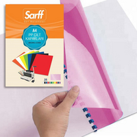 SARFF - Sarff PP A4 450Mic Şeffaf Pembe Kapak 50'Li