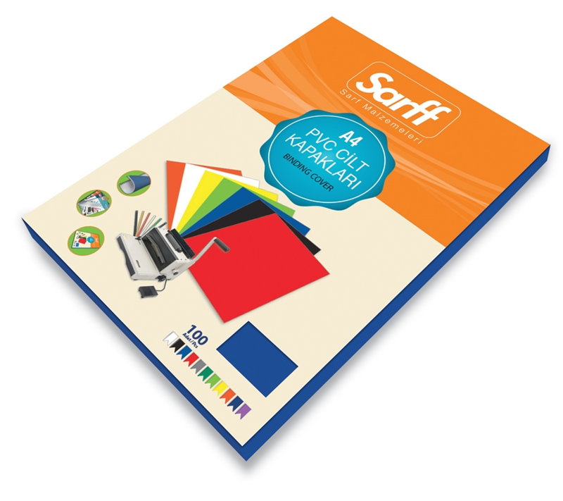 Sarff PVC A4 160Mic Opak Lacivert Kapak 100'Lü