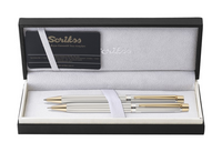 SCRIKSS - Scrikss 722W Balıksırtı Gold Krom Tükenmez Versatil Lüks Kutu