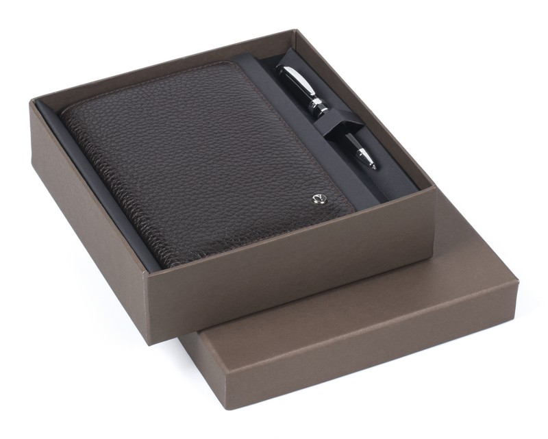 Scrikss DR-2110-1 Hakiki Deri Toscana Jotter (Notluk) Kahve