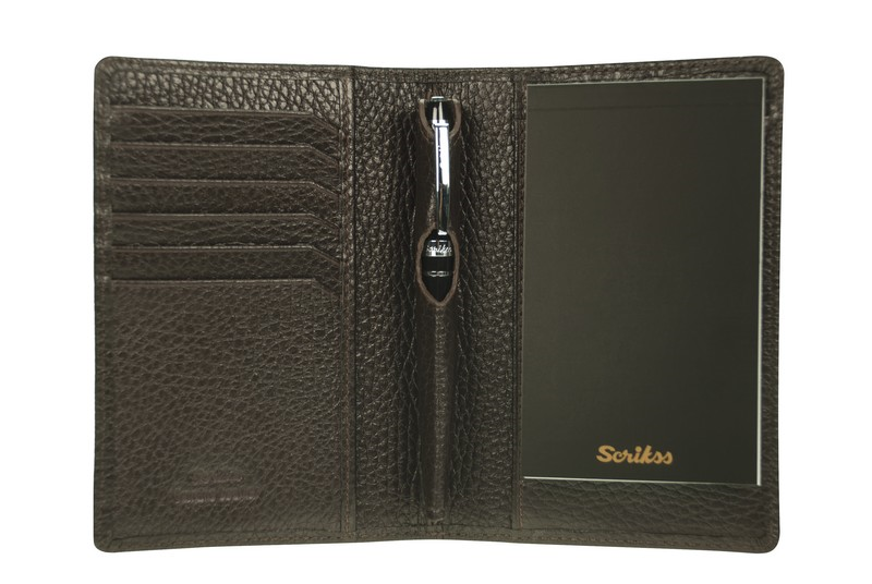 Scrikss DR-2110-1 Hakiki Deri Toscana Jotter (Notluk) Kahve