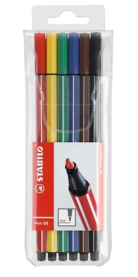Stabilo Pen 68 Keçeli Kalem 6 Renk Askılı Paket