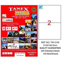 TANEX - Tanex 210X148,5mm Laser Etiket 100'Lü (Tw-2102)