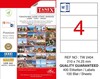 Tanex 210X74,25 mm Laser Etiket 100'Lü (Tw-2404) - Thumbnail