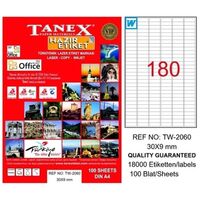 TANEX - Tanex 30X9mm Laser Etiket 100'Lü (Tw-2060)